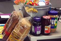 bread, jams, peanut butter and other sweets