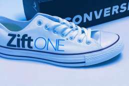 converse shoe with ZiftONE logo